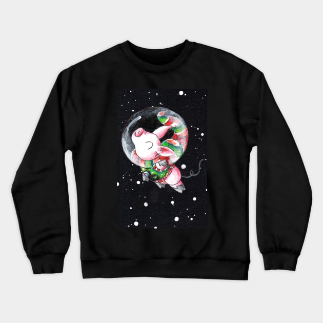 Cozy in Orbit Crewneck Sweatshirt by KristenOKeefeArt